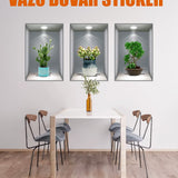 🪴3D VAZO DUVAR STİCKER - dibidip 
