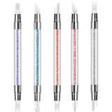 5 Lİ RENKLİ TAŞLI TIRNAK SÜSLEME FIRÇA SETİ