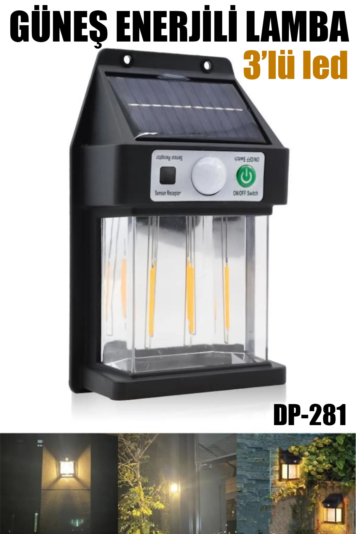 🌞GÜNEŞ ENERJİLİ LAMBA 3'LÜ LED - dibidip 