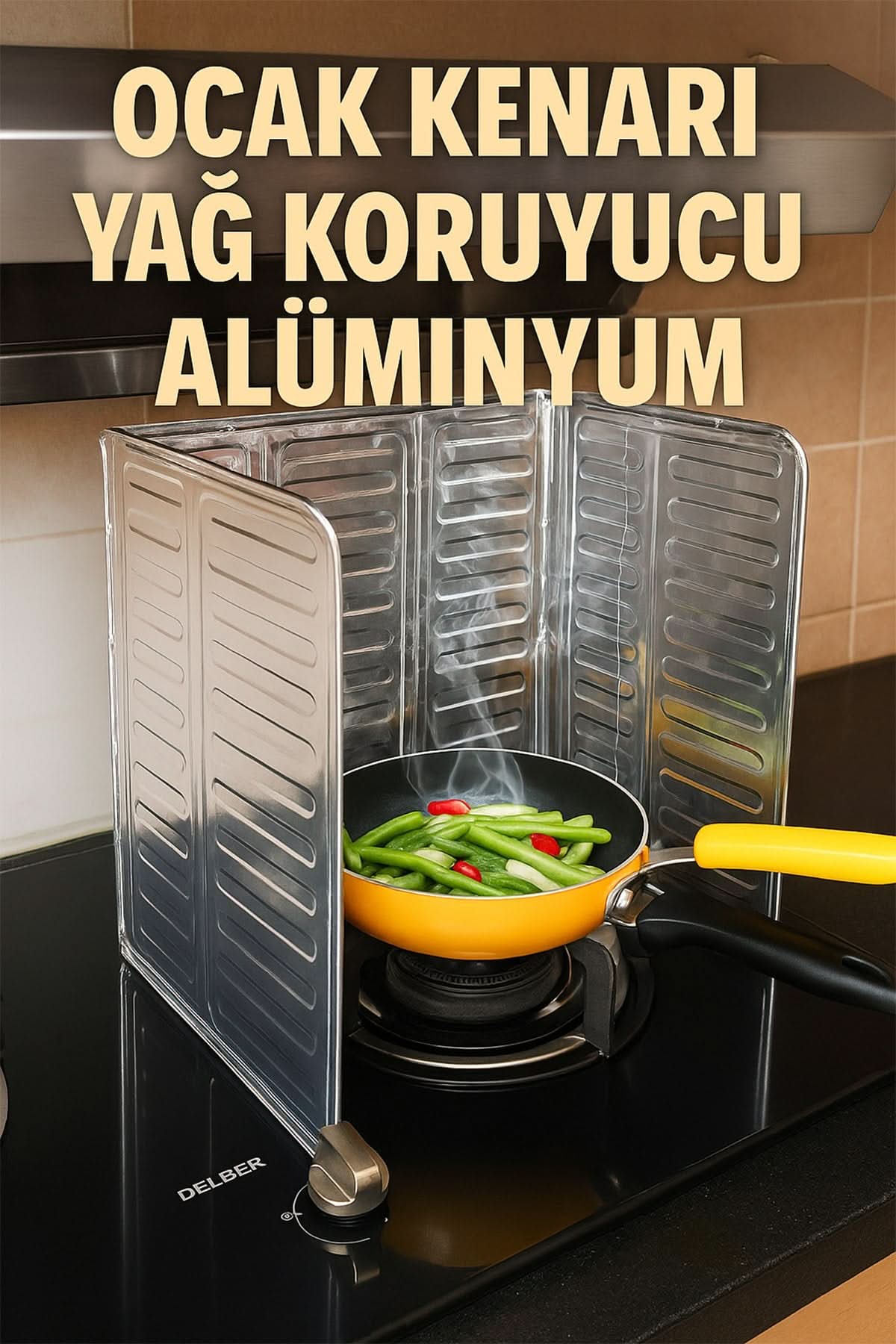 🍳OCAK KENARI YAĞ KORUYUCU ALÜMİNYUM - dibidip 