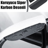 💧2'Lİ KARBON DESENLİ AYNA YAĞMUR KORUYUCU - dibidip 