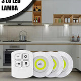 🔦UZAKTAN KUMANDALI 3'LÜ LED LAMBA - dibidip 