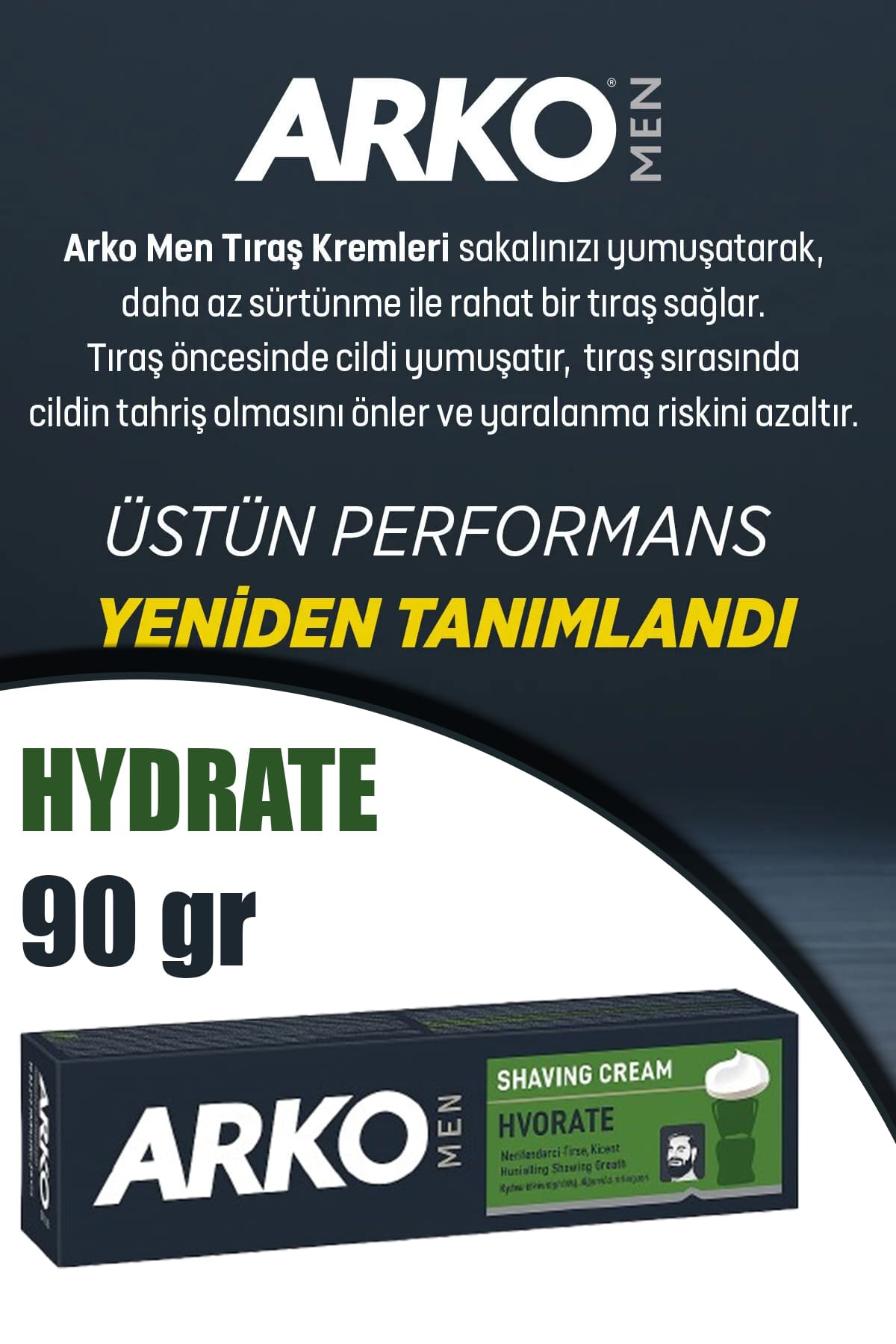 🪒ARKO MEN HYDRATE TIRAŞ KREMİ - dibidip 