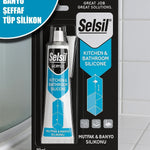🛠️SELSİL-1888 DUŞAKABİN MUTFAK BANYO ŞEFFAF SİLİKON - dibidip