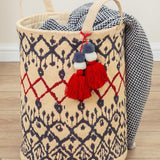 ALAS-05857 KİLİM YUVARLAK SEPET - dibidip 