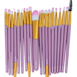 20 Lİ MAKYAJ FIRÇA SETİ MOR