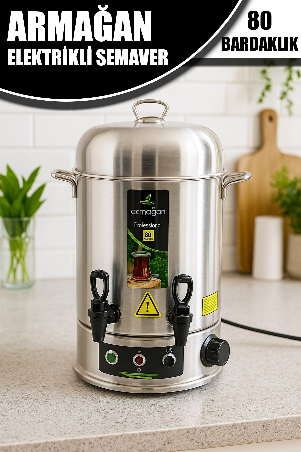🥤ARMAĞAN 80 BARDAKLIK ELEKTRİKLİ SEMAVER - dibidip 