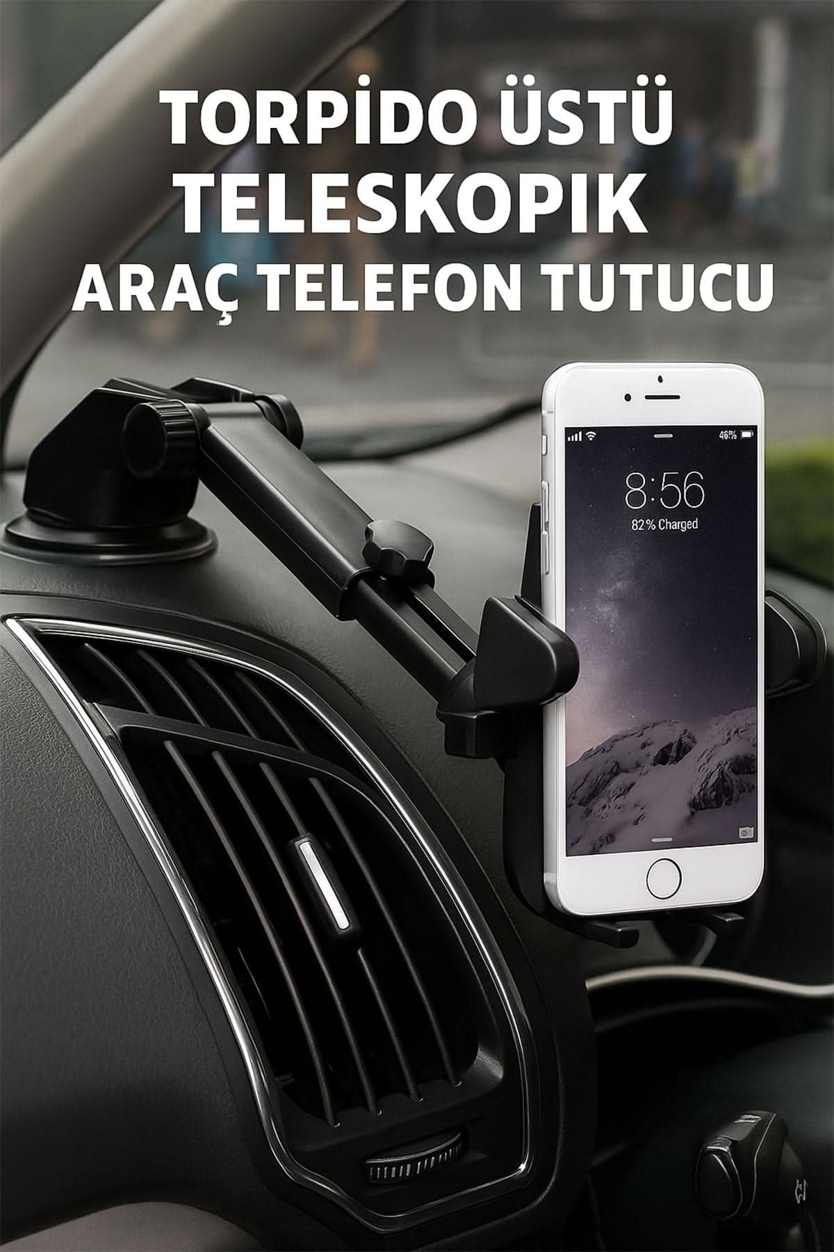 📱 TORPİDO ÜSTÜ TELESKOPİK TELEFON TUTUCU - dibidip