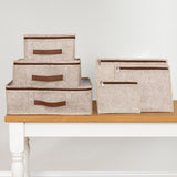 ALAS-07561 DERİLİ 6'LI BAVUL İÇİ SEYAHAT ÇANTASI BEJ - dibidip 