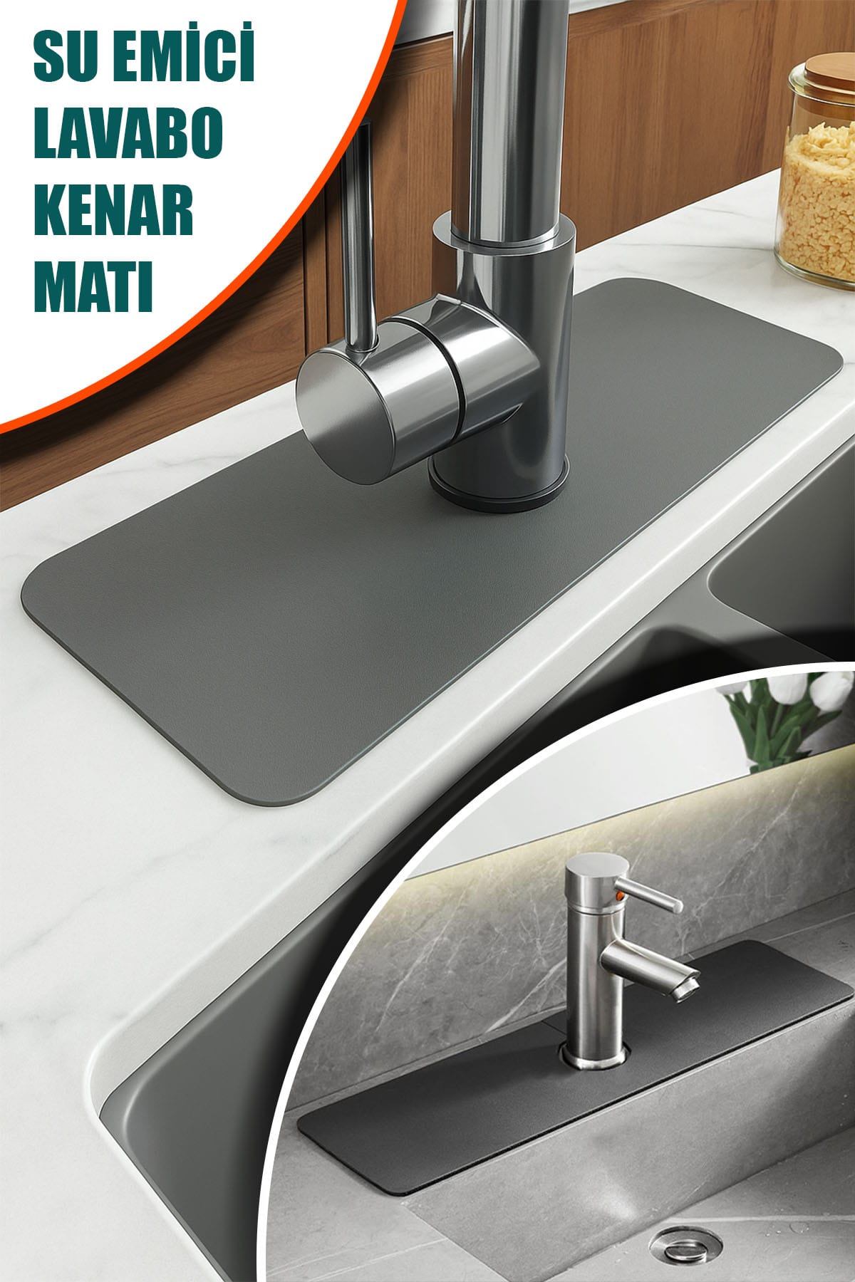 💧SU EMİCİ LAVABO KENAR MATI - dibidip 