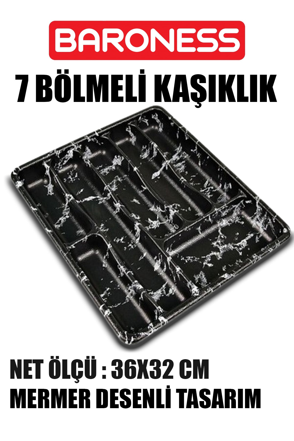 🖤BARONESS MERMER DESENLİ 7 BÖLMELİ KAŞIKLIK - dibidip 