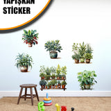 🌼SAKSI ÇİÇEKLİ TASARIMLI YAPIŞKANLI STİCKER - dibidip 