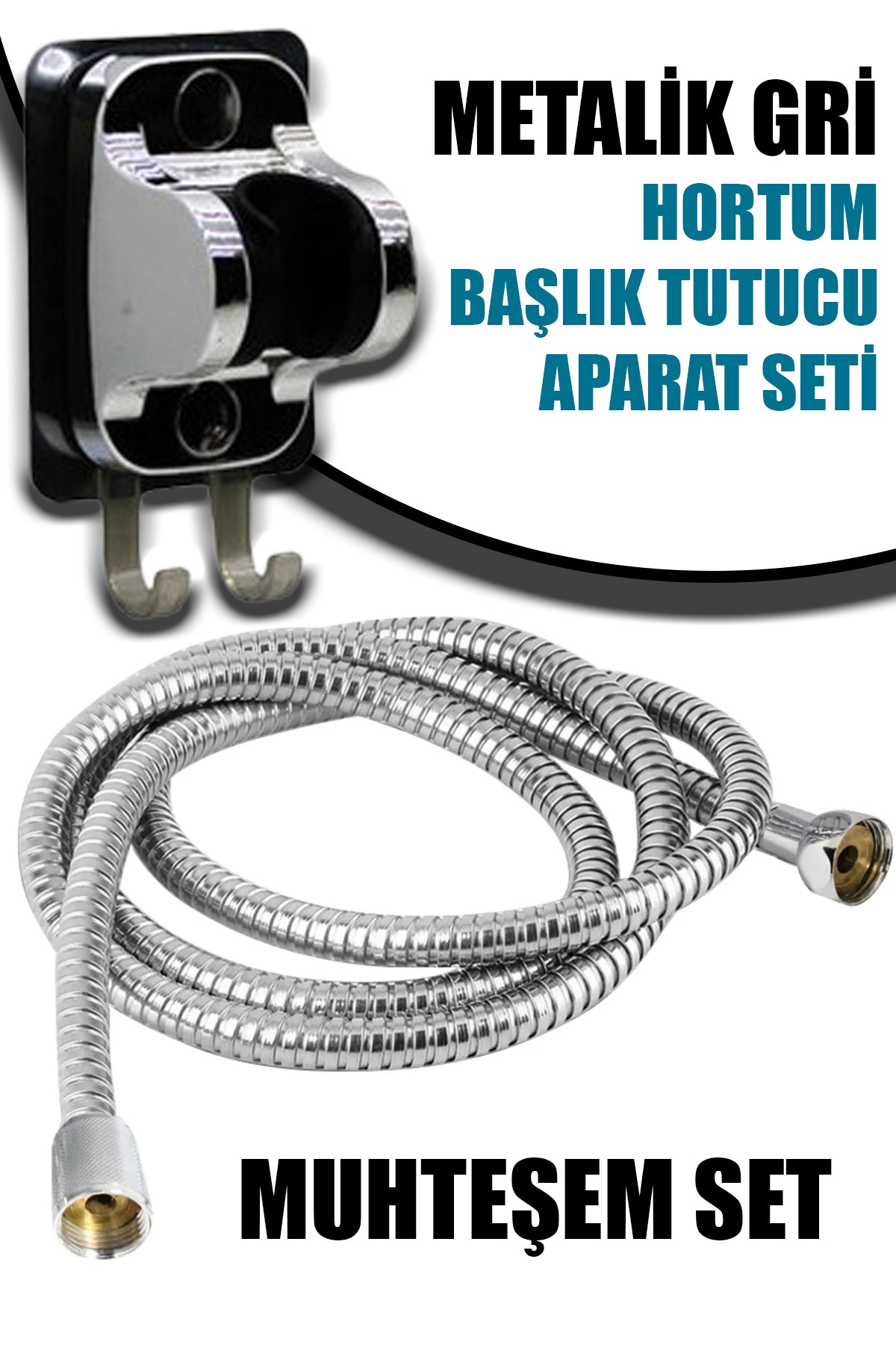 🚿METALİK HORTUM VE BAŞLIK TUTMA APARAT SETİ - dibidip 