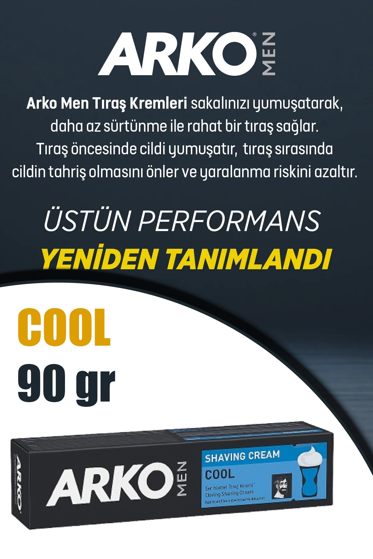 ARKO MEN COOL SERİNLETİCİ TIRAŞ KREMİ - dibidip 