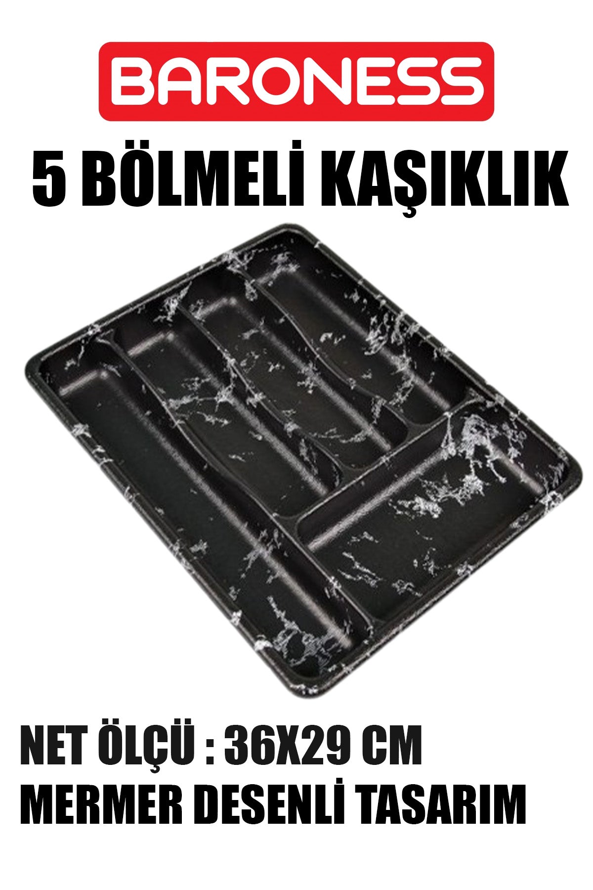 🖤BARONESS MERMER DESENLİ 5 BÖLMELİ KAŞIKLIK - dibidip 