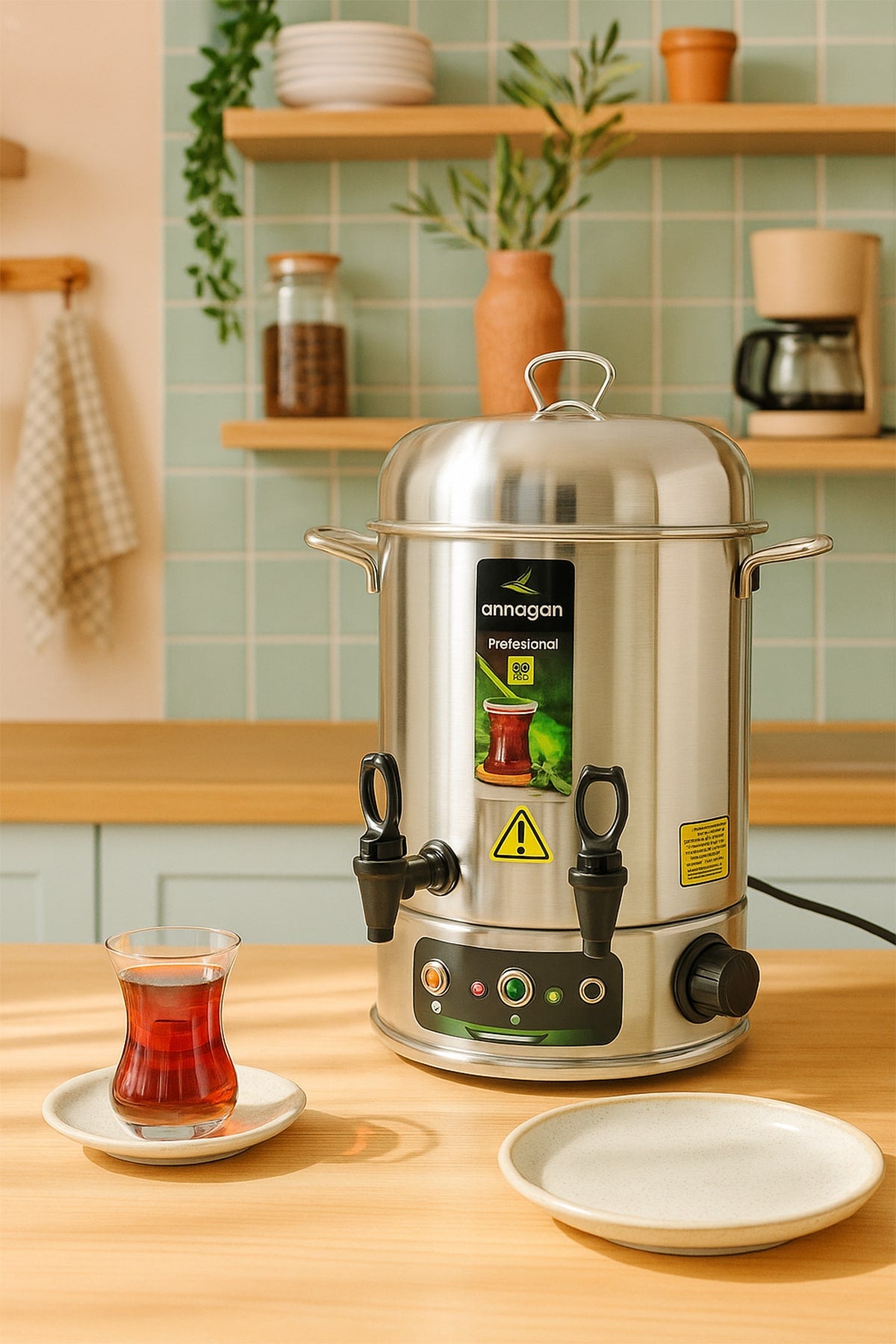 🥤ARMAĞAN 80 BARDAKLIK ELEKTRİKLİ SEMAVER - dibidip 