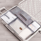 ALAS-04522 DERİLİ 6'LI BAVUL İÇİ SEYAHAT ÇANTASI - dibidip 