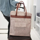 ALAS-07578 DERİ KULPLU AYAKKABI SEYAHAT ÇANTASI BEJ - dibidip 