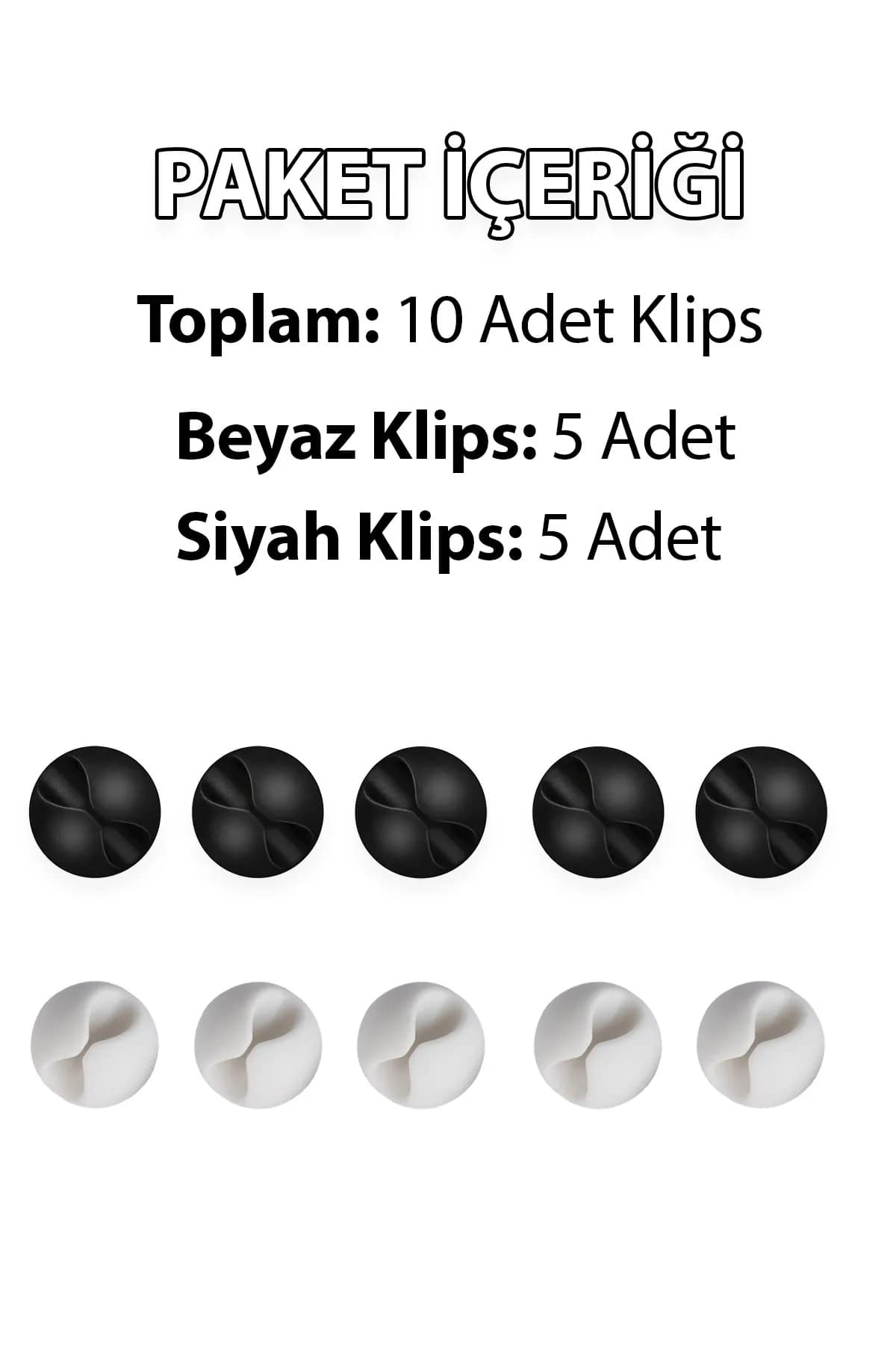 🪄10'LU KABLO SABİTLEME KLİPS - dibidip 