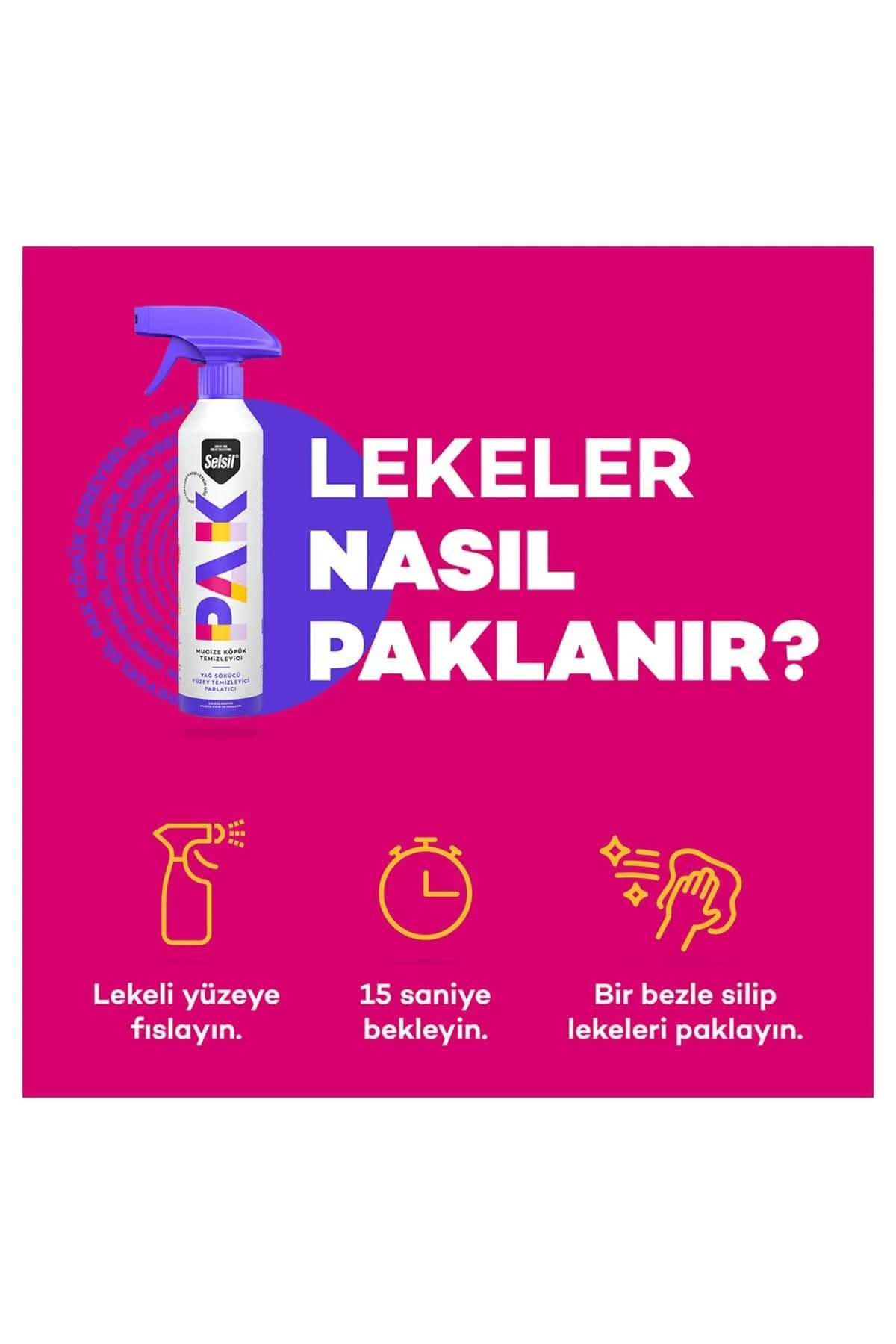 ✨SELSİL PAK MUCİZE KÖPÜK TEMİZLEYİCİ SPREY - dibidip
