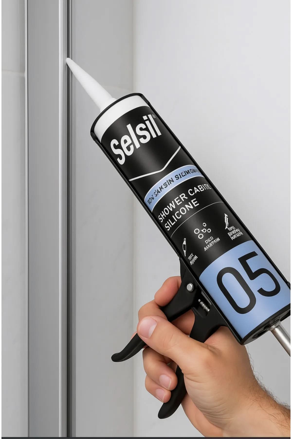 🛁SELSİL 05 ŞEFFAF MUTFAK BANYO SİLİKONU - dibidip