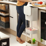 🗑️TEKERLEKLİ ÇİFT RAFLI ORİGA ÇÖP KOVASI - dibidip 