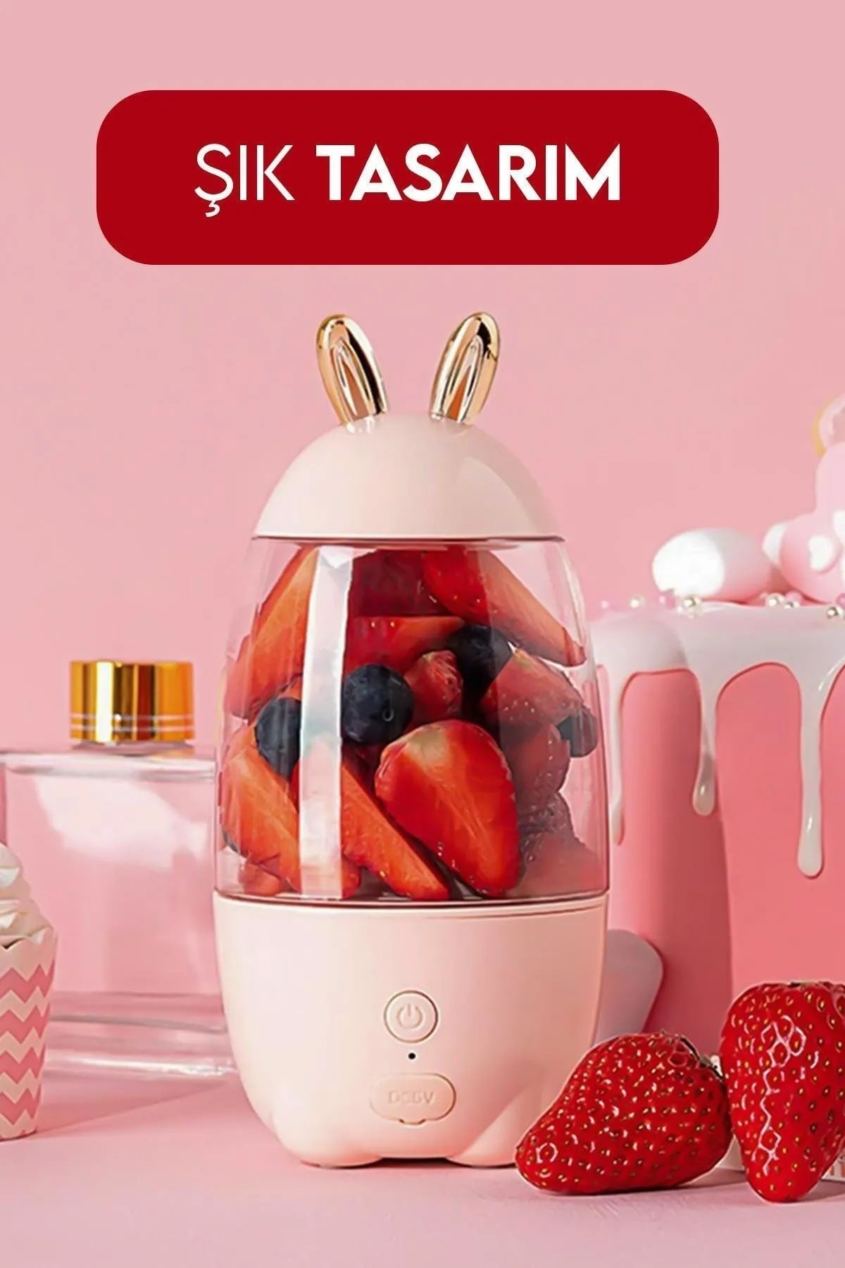 🐇TAVŞAN TASARIMLI ŞARJLI BLENDER - dibidip 