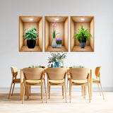 🖼️3D ÇİÇEK VAZO DUVAR STİCKER - dibidip 