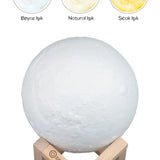 🌈3D AY GECE LAMBASI VE HAVA NEMLENDİRİCİ - dibidip 