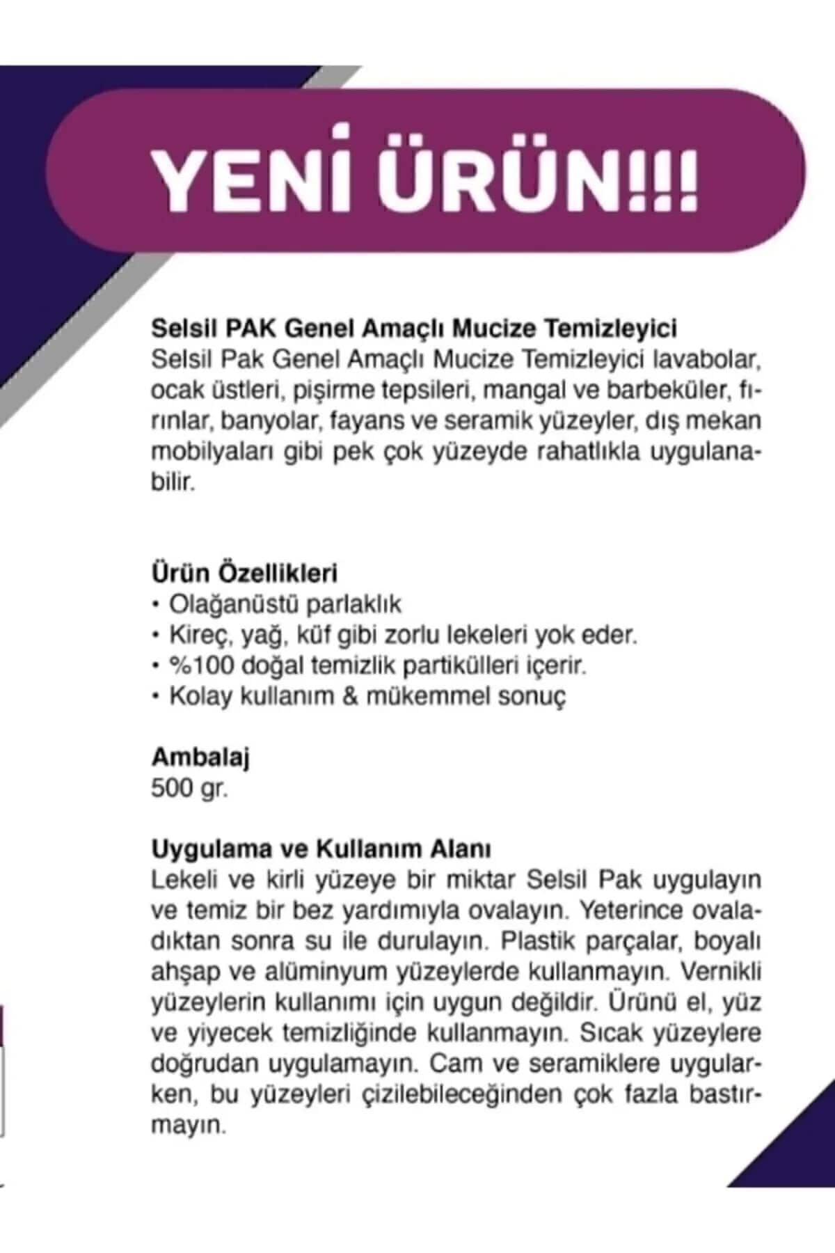 💦SELSİL PAK GENEL MUCİZE TEMİZLEYİCİ - dibidip