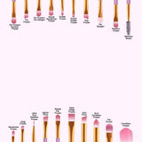 20 Lİ MAKYAJ FIRÇA SETİ MOR