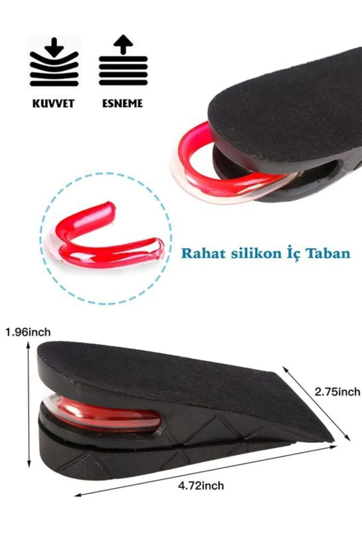 👟HAVA YASTIKLI TABANLIK 5 CM - dibidip