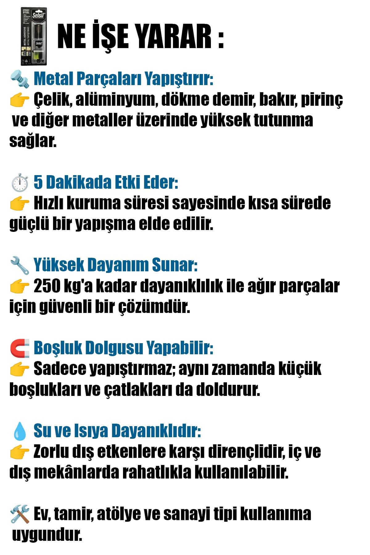 🔩SELSİL 3633 ŞIRINGA METAL EPOKSİ YAPIŞTIRICI - dibidip 