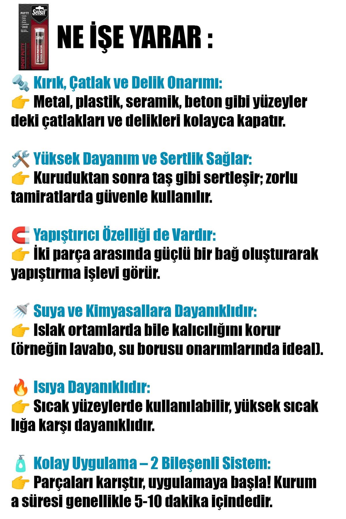🧲SELSİL-3627 EPOKSİ MACUN YAPIŞTIRICI - dibidip 
