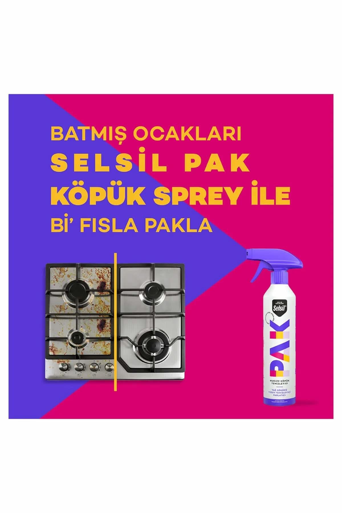 ✨SELSİL PAK MUCİZE KÖPÜK TEMİZLEYİCİ SPREY - dibidip