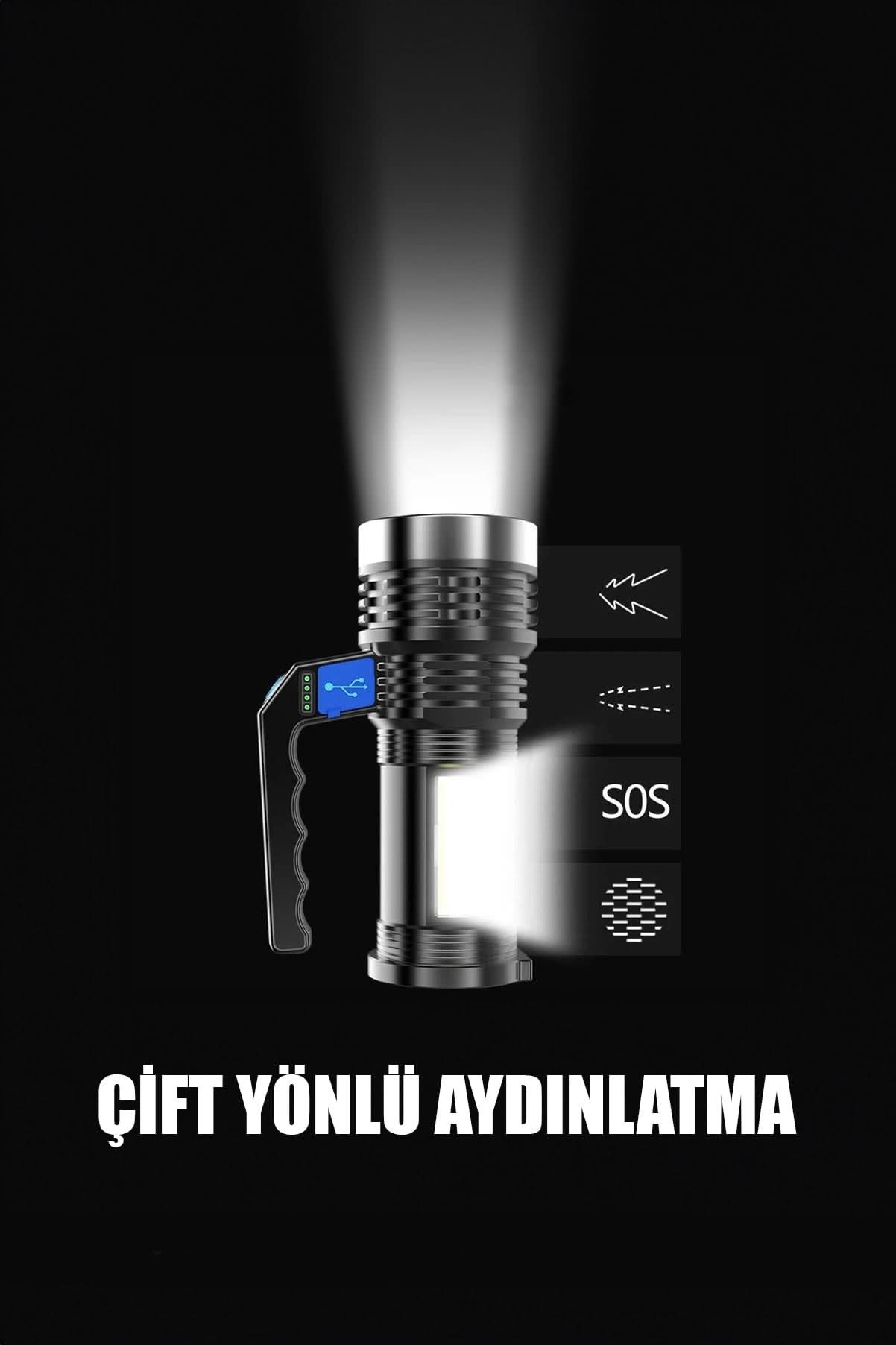 🔦GOLD ORİON ŞARJLI EL FENERİ - dibidip