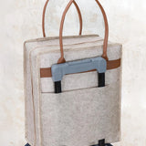 ALAS-07578 DERİ KULPLU AYAKKABI SEYAHAT ÇANTASI BEJ - dibidip 