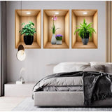 🖼️3D ÇİÇEK VAZO DUVAR STİCKER - dibidip 