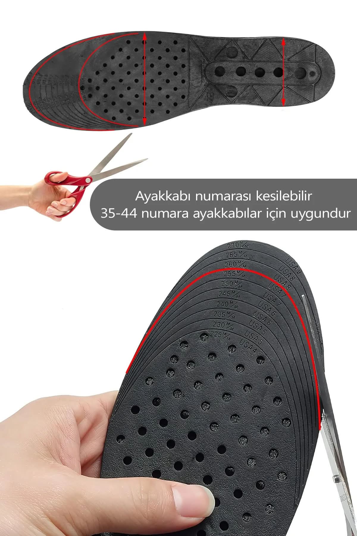 👟HAVA YASTIKLI TABANLIK 7 CM - dibidip