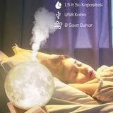 🌈3D AY GECE LAMBASI VE HAVA NEMLENDİRİCİ - dibidip 