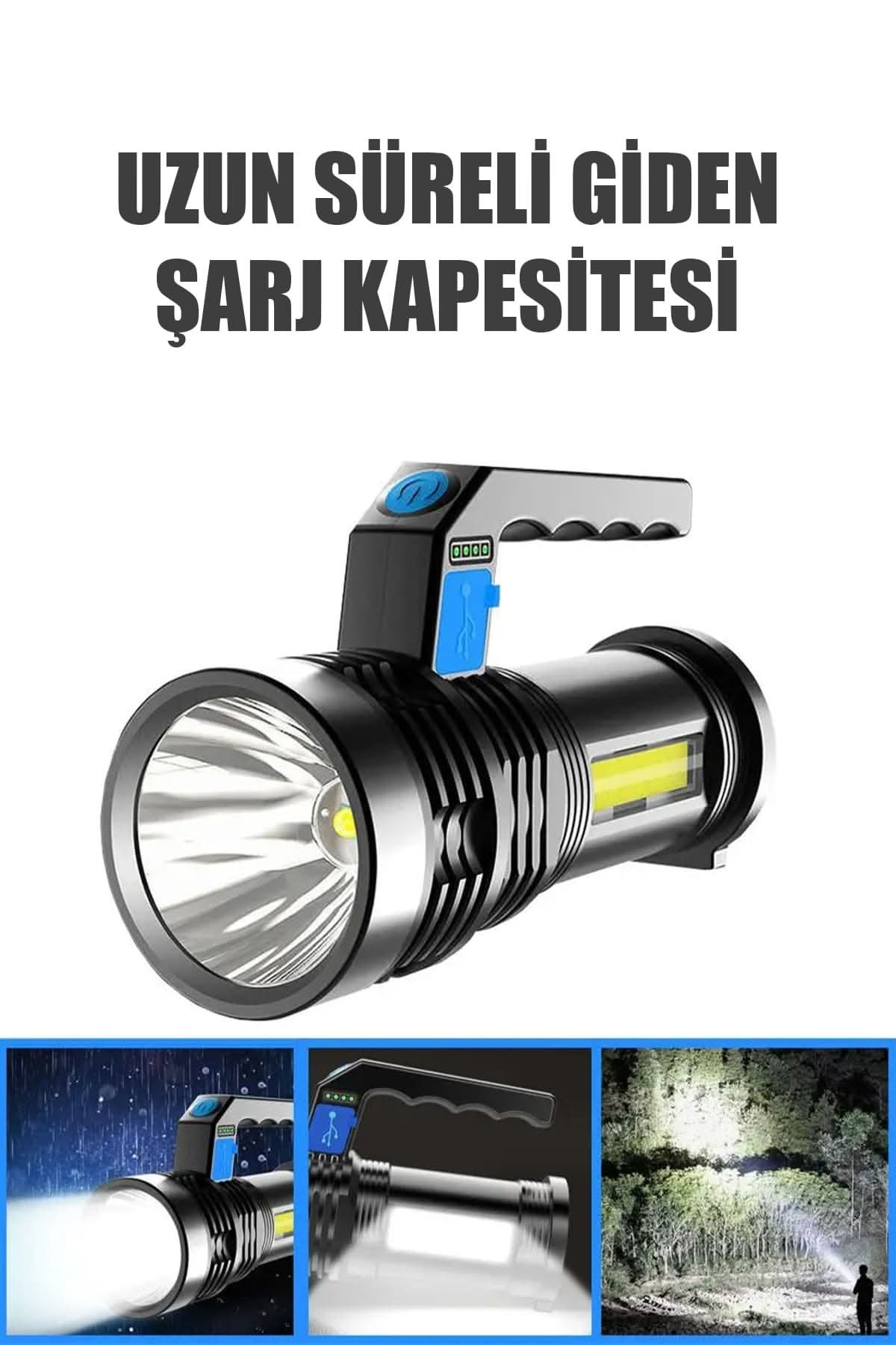 🔦GOLD ORİON ŞARJLI EL FENERİ - dibidip
