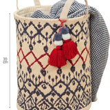 ALAS-05857 KİLİM YUVARLAK SEPET - dibidip 