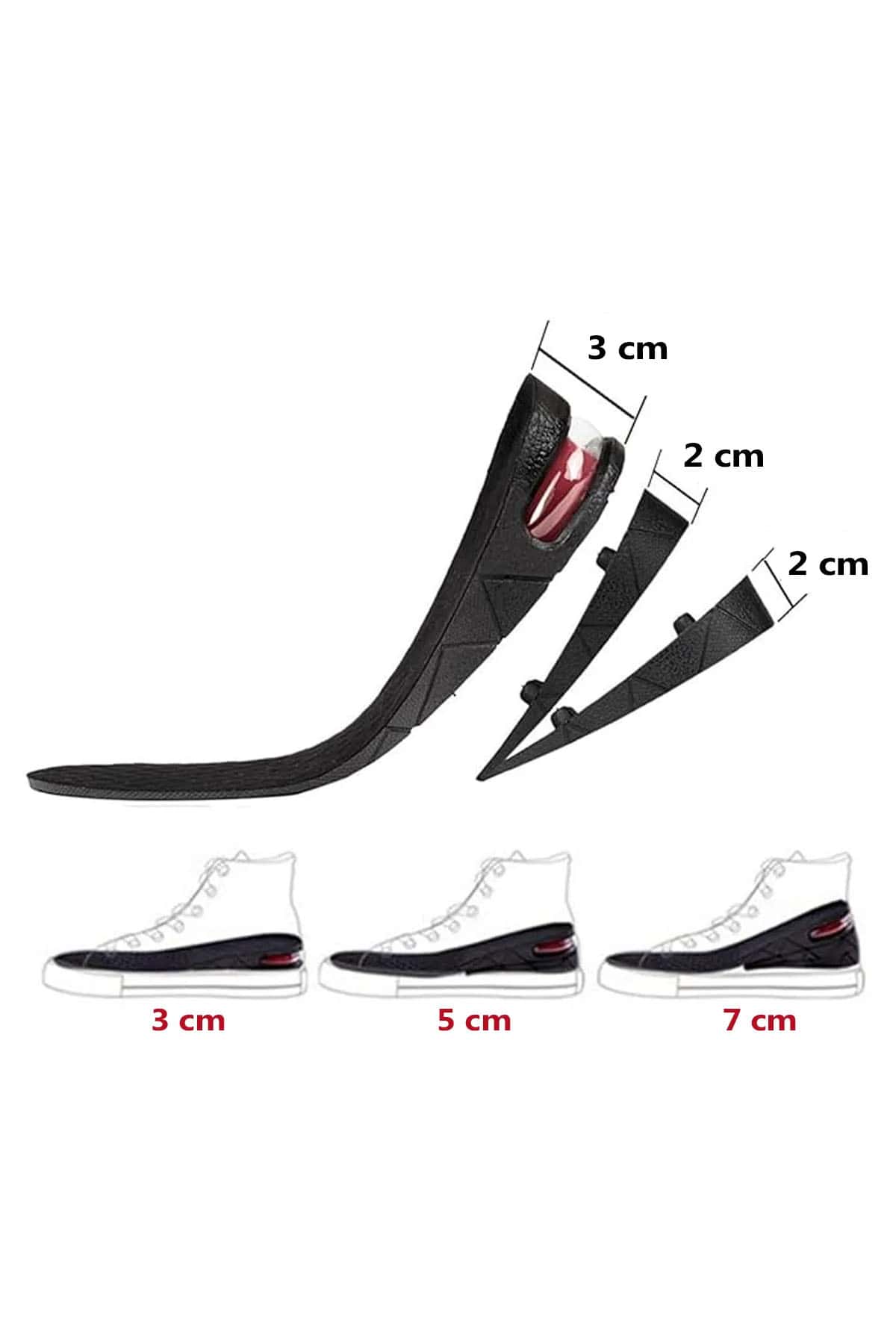 👟HAVA YASTIKLI TABANLIK 7 CM - dibidip