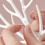 💍BEYAZ GEYİK TASARIMLI TAKI MÜCEVHER STANDI - dibidip