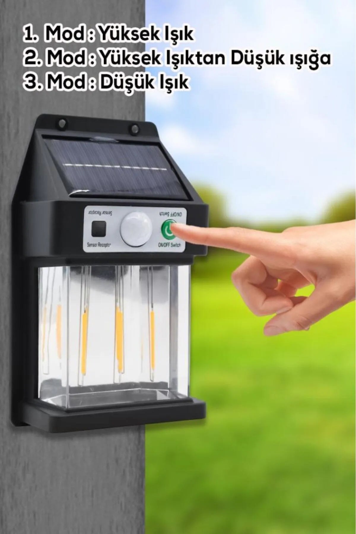 🌞GÜNEŞ ENERJİLİ LAMBA 3'LÜ LED - dibidip 