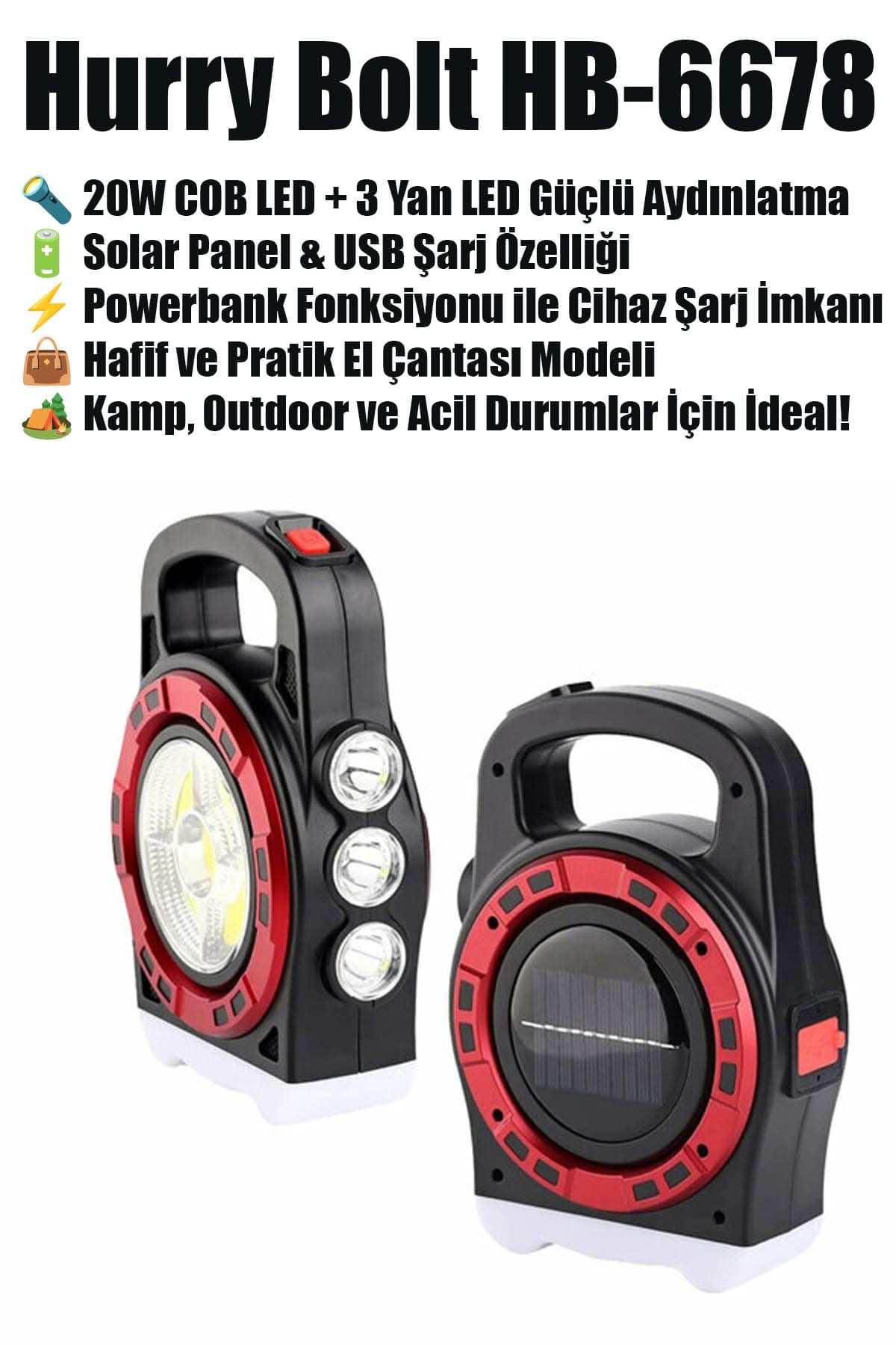 🔦HURRY BOLT EL FENERİ VE POWERBANK - dibidip