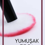 24 LÜ PEMBE RENKLİ DERİ ÇANTALI MAKYAJFIRÇA SETİ