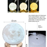 🌈3D AY GECE LAMBASI VE HAVA NEMLENDİRİCİ - dibidip 