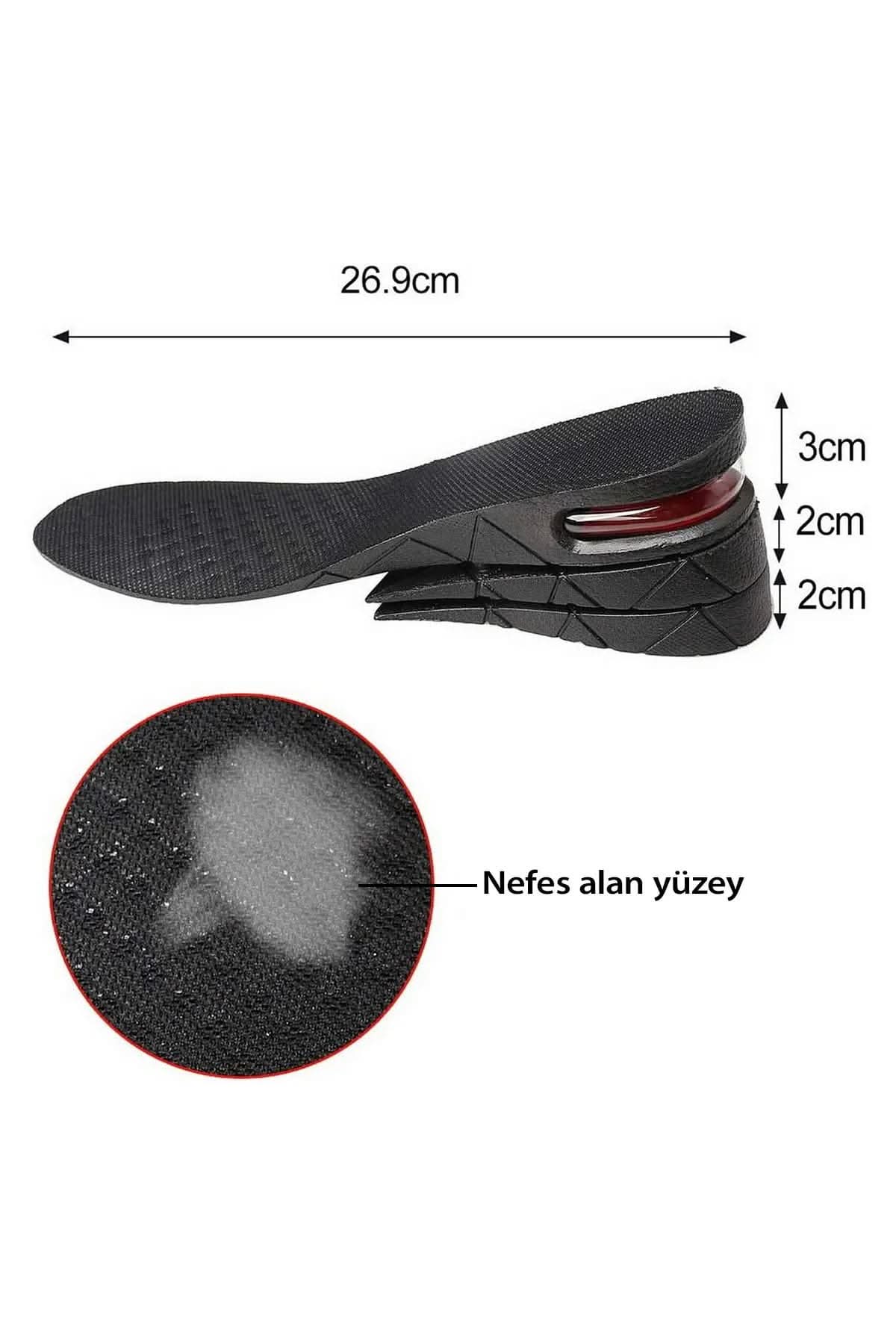 👟HAVA YASTIKLI TABANLIK 7 CM - dibidip