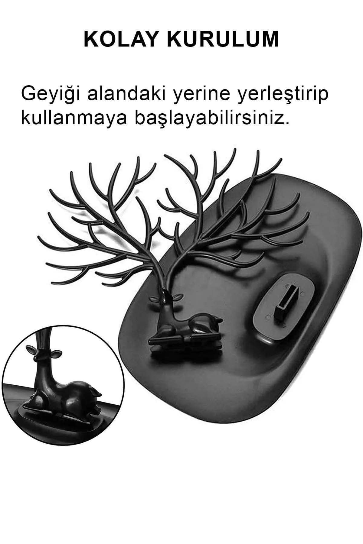 💍BEYAZ GEYİK TASARIMLI TAKI MÜCEVHER STANDI - dibidip